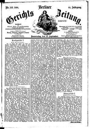 Berliner Gerichts-Zeitung on Sep 17, 1896