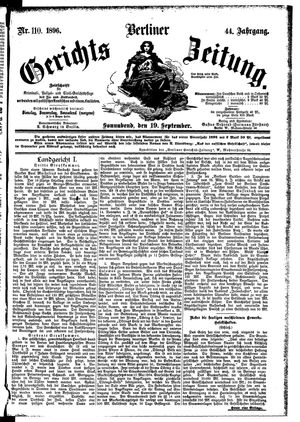 Berliner Gerichts-Zeitung vom 19.09.1896