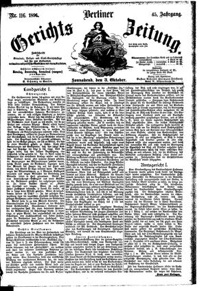 Berliner Gerichts-Zeitung on Oct 3, 1896