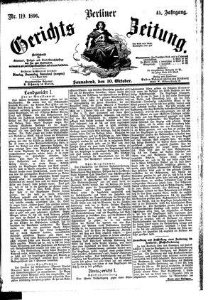 Berliner Gerichts-Zeitung vom 10.10.1896