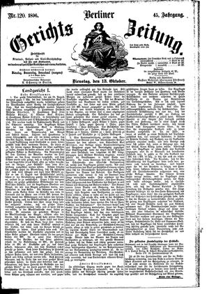 Berliner Gerichts-Zeitung vom 13.10.1896