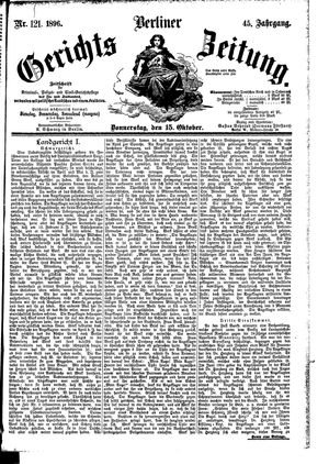 Berliner Gerichts-Zeitung vom 15.10.1896