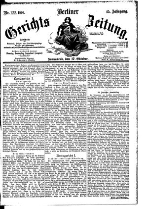 Berliner Gerichts-Zeitung vom 17.10.1896