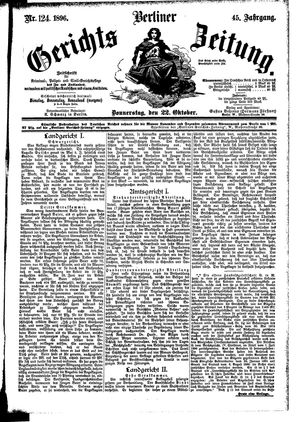 Berliner Gerichts-Zeitung vom 22.10.1896