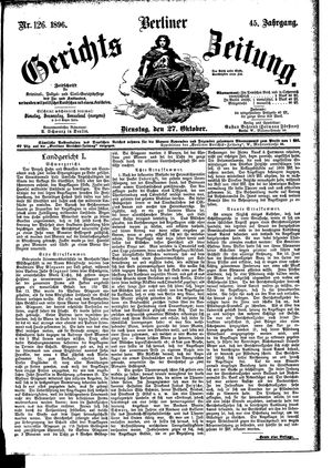 Berliner Gerichts-Zeitung vom 27.10.1896