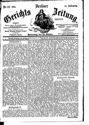 Berliner Gerichts-Zeitung vom 29.10.1896