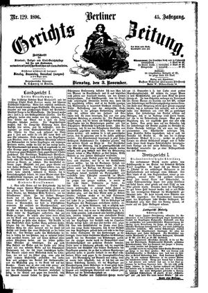 Berliner Gerichts-Zeitung vom 03.11.1896