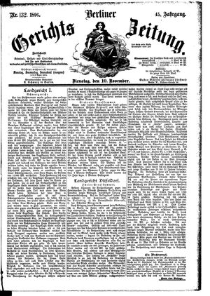 Berliner Gerichts-Zeitung vom 10.11.1896