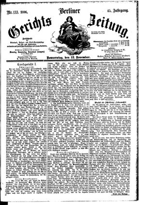 Berliner Gerichts-Zeitung vom 12.11.1896