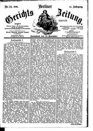 Berliner Gerichts-Zeitung vom 14.11.1896