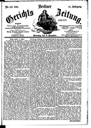 Berliner Gerichts-Zeitung vom 08.12.1896