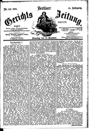 Berliner Gerichts-Zeitung vom 15.12.1896