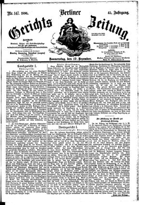 Berliner Gerichts-Zeitung vom 17.12.1896