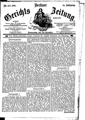 Berliner Gerichts-Zeitung on Dec 24, 1896