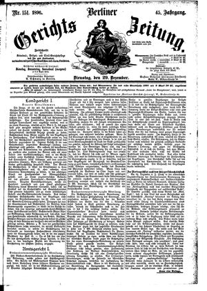 Berliner Gerichts-Zeitung on Dec 29, 1896