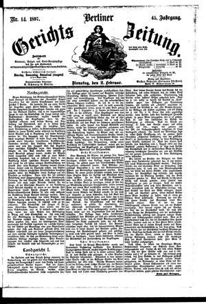Berliner Gerichts-Zeitung vom 02.02.1897