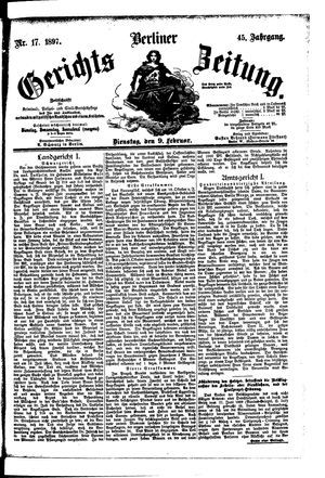 Berliner Gerichts-Zeitung vom 09.02.1897