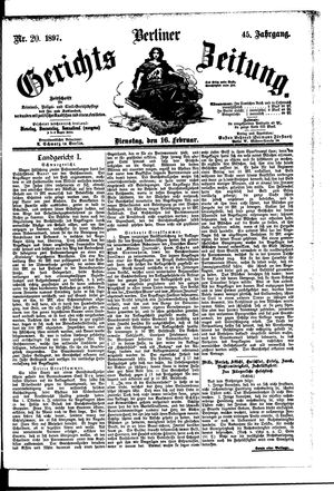 Berliner Gerichts-Zeitung vom 16.02.1897