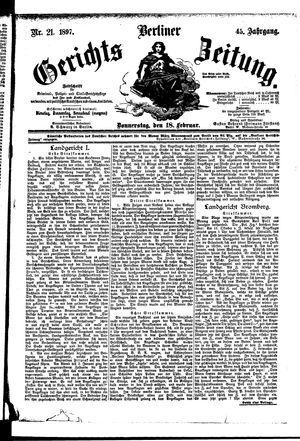 Berliner Gerichts-Zeitung on Feb 18, 1897