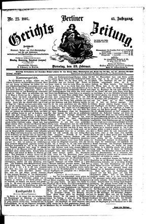 Berliner Gerichts-Zeitung vom 23.02.1897