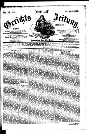 Berliner Gerichts-Zeitung on Mar 20, 1897