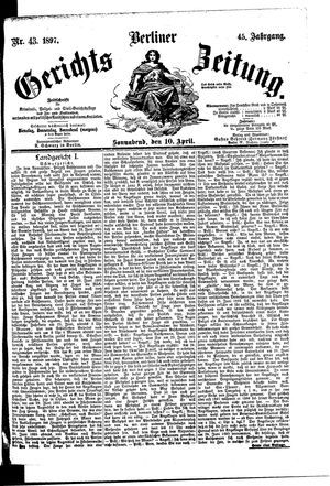 Berliner Gerichts-Zeitung vom 10.04.1897