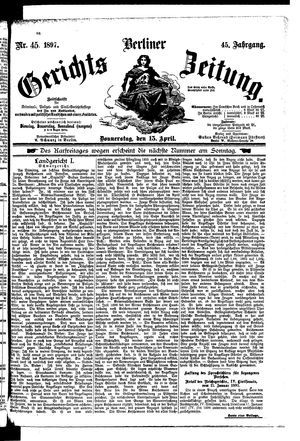 Berliner Gerichts-Zeitung on Apr 15, 1897
