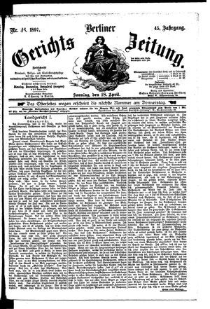 Berliner Gerichts-Zeitung vom 18.04.1897