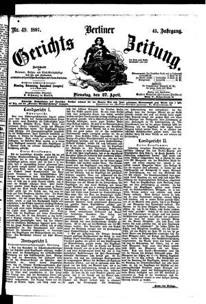 Berliner Gerichts-Zeitung vom 27.04.1897