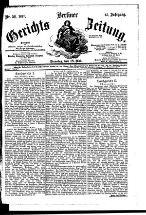 Berliner Gerichts-Zeitung vom 18.05.1897
