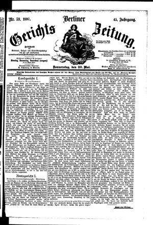 Berliner Gerichts-Zeitung vom 20.05.1897
