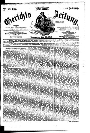 Berliner Gerichts-Zeitung vom 29.05.1897