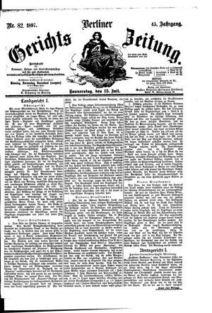 Berliner Gerichts-Zeitung vom 15.07.1897