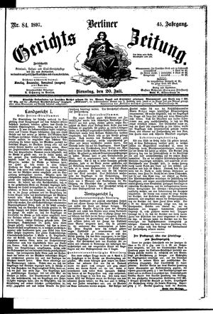 Berliner Gerichts-Zeitung vom 20.07.1897