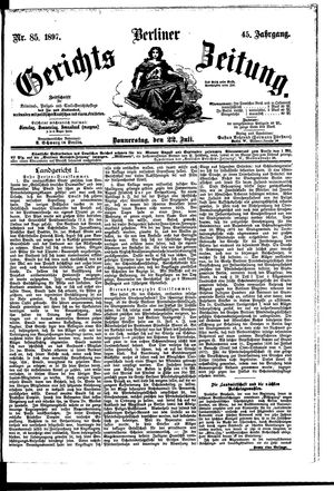 Berliner Gerichts-Zeitung vom 22.07.1897