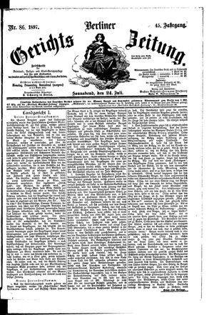 Berliner Gerichts-Zeitung vom 24.07.1897