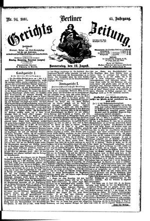 Berliner Gerichts-Zeitung on Aug 12, 1897