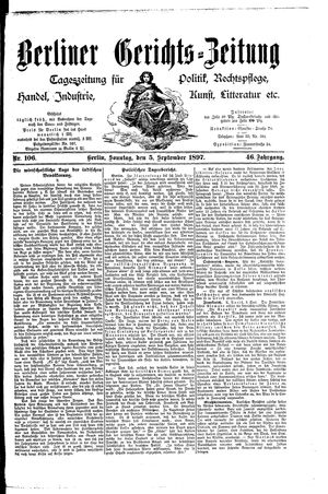 Berliner Gerichts-Zeitung vom 05.09.1897