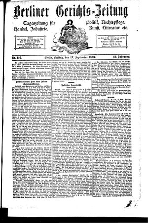 Berliner Gerichts-Zeitung vom 17.09.1897