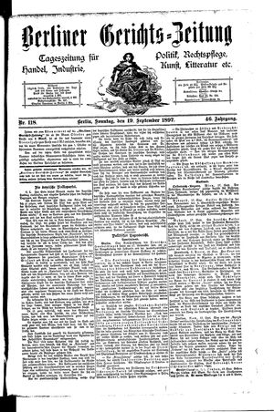 Berliner Gerichts-Zeitung on Sep 19, 1897