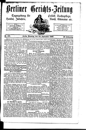 Berliner Gerichts-Zeitung vom 28.09.1897