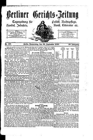 Berliner Gerichts-Zeitung vom 30.09.1897