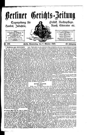 Berliner Gerichts-Zeitung vom 07.10.1897