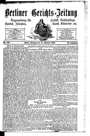 Berliner Gerichts-Zeitung vom 17.10.1897