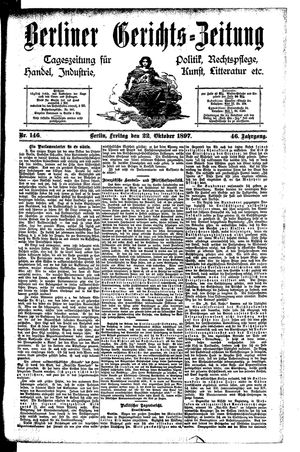 Berliner Gerichts-Zeitung vom 22.10.1897
