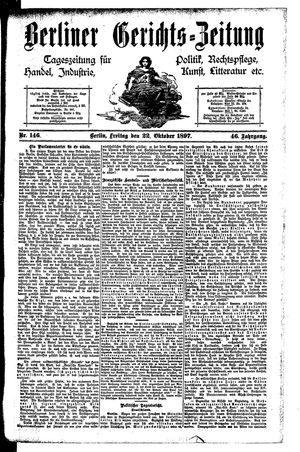 Berliner Gerichts-Zeitung vom 22.10.1897