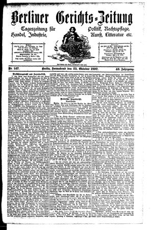 Berliner Gerichts-Zeitung vom 23.10.1897