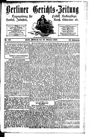 Berliner Gerichts-Zeitung vom 27.10.1897