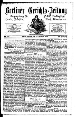 Berliner Gerichts-Zeitung vom 29.10.1897