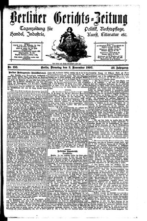 Berliner Gerichts-Zeitung vom 02.11.1897